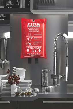 Logotrade promotional item picture of: Fire blanket in pouch 100x95cm